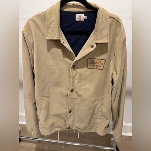 Faherty Tan Corduroy Shirt Jacket